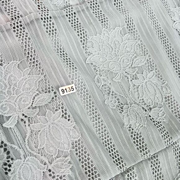 Chance Or Fate Blouse Womens Medium Green Floral Lace Mock Neck Long Sleeve NEW - Picture 13 of 13